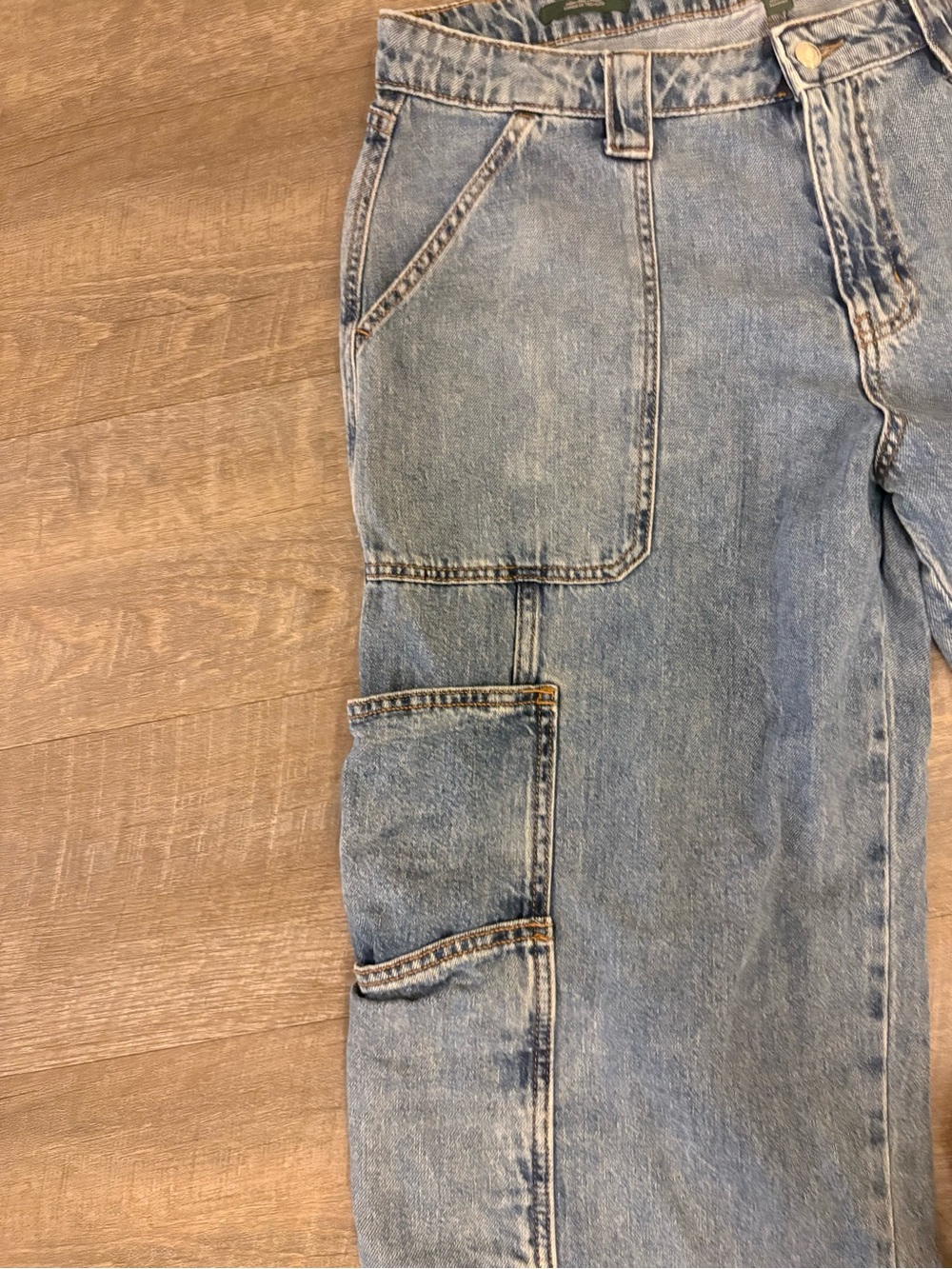wild fable Light Blue Wide-Leg Cargo Jeans - Picture 4 of 6